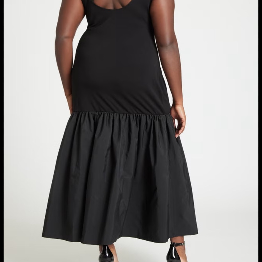 Eloquii Drop Waist Dress With Taffeta Skirt - Picture 3 of 3